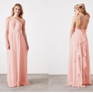 Adrianna Papell Blush Halter Dress